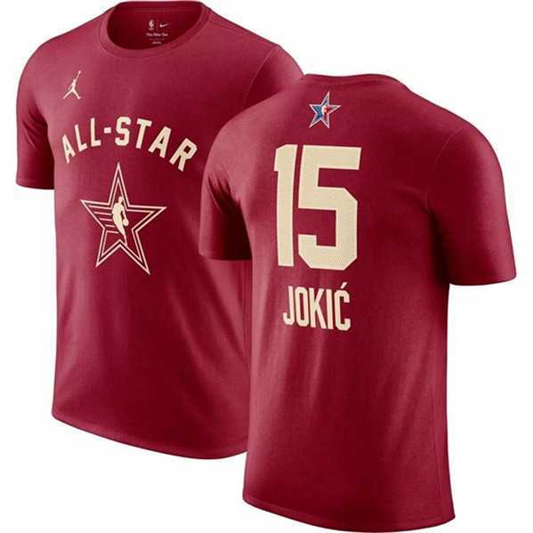 Men's 2024 All-Star #15 Nikola Jokic Crimson T-Shirt,We sell and wholesale Men's 2024 All-Star #15 Nikola Jokic Crimson T-Shirt on line form chian!